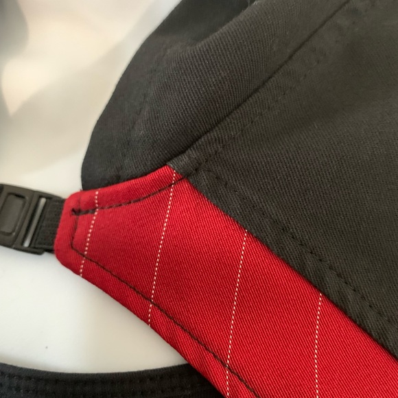 PlastikWrap Black and Red Hooded Cropped Jacket - Picture 7 of 14